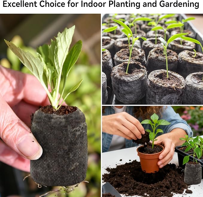 Halatool 500 Pcs 30mm Peat Pellets Block Potting Soil for Seedlings, Compressed Garden Soil Seed Starter Nutrient Peat Pods for Starting Seeds, Planting Flowers, Vegetables, Herbs