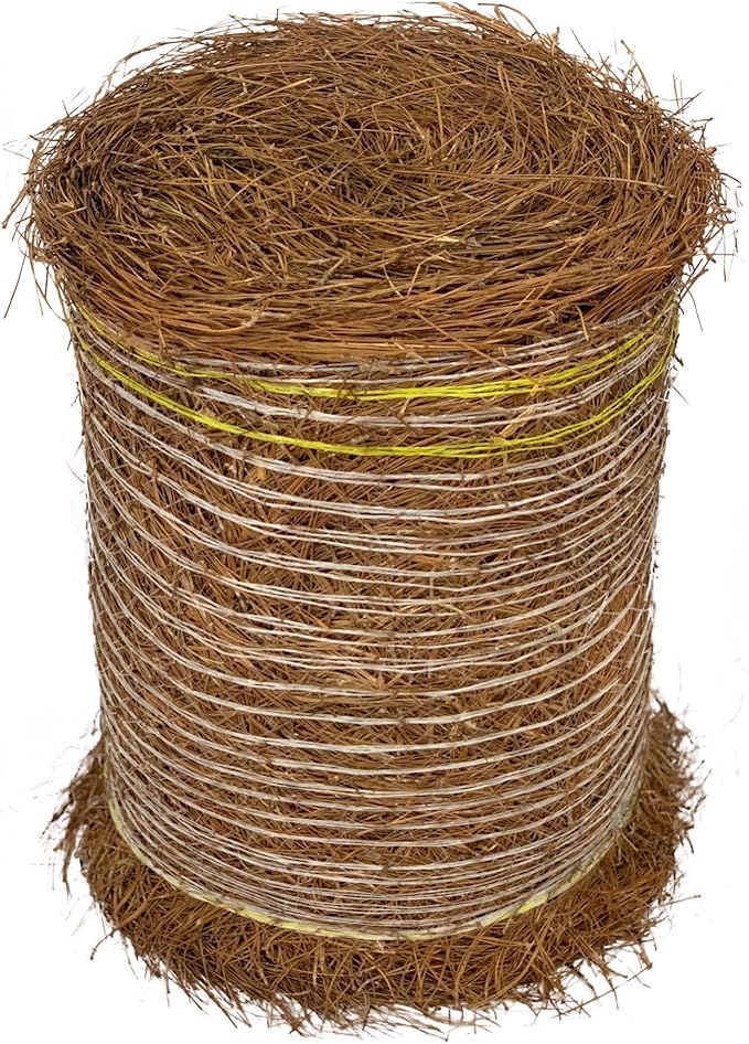 Longleaf Pine Straw Roll for Landscaping - Non-Colored - Covers Up to 125 Square Feet