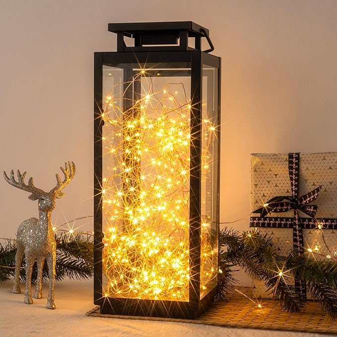 328FT Long Warm White Plug in Fairy Lights 1000 LED Waterproof Copper Wire String Lights with Remote for Christmas Tree Bedroom Porch Patio Garden Wedding Party