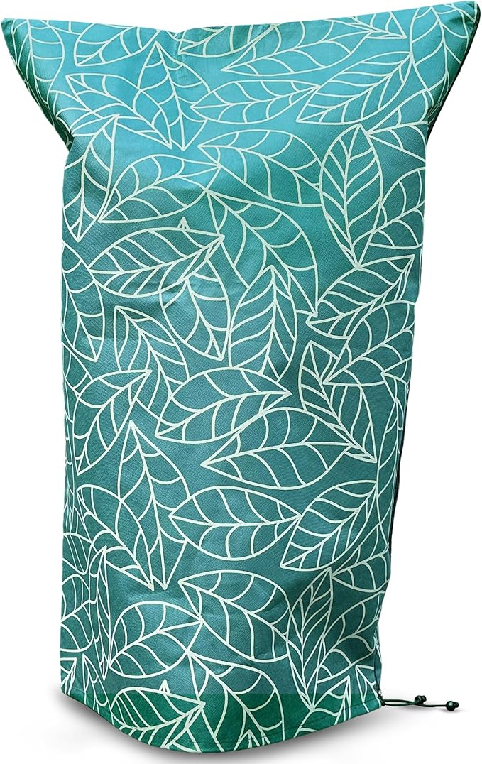 Plant Covers Freeze Protection 47"x71" in 4 Pack | Green Winter Frost Blankets for Outdoor Plants | Reusable Garden Cover Bags with Zipper Drawstring | Cold Weather Shrub Protection Cloth