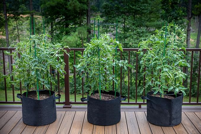 Gardzen 20-Pack 10 Gallon Grow Bags, Aeration Fabric Pots with Handles, Heavy Duty Plant Bags for Plants