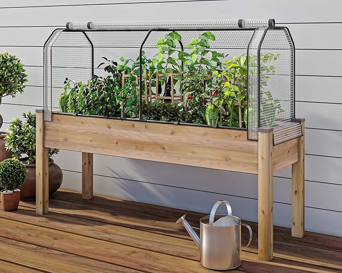 CedarCraft Greenhouse Cover 21" W x 67”L x 24" H - Provides The Perfect microclimate for Your Plants. Includes Frame & Cover. Planter NOT Included.
