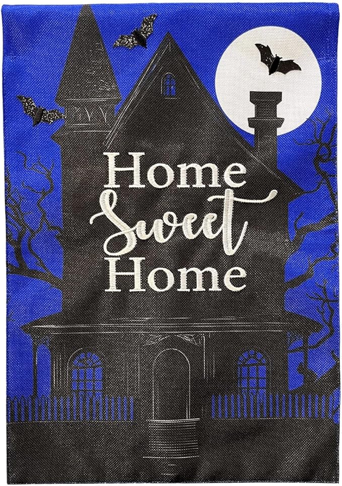 Briarwood Lane Home Sweet Haunted Home Burlap Garden Flag