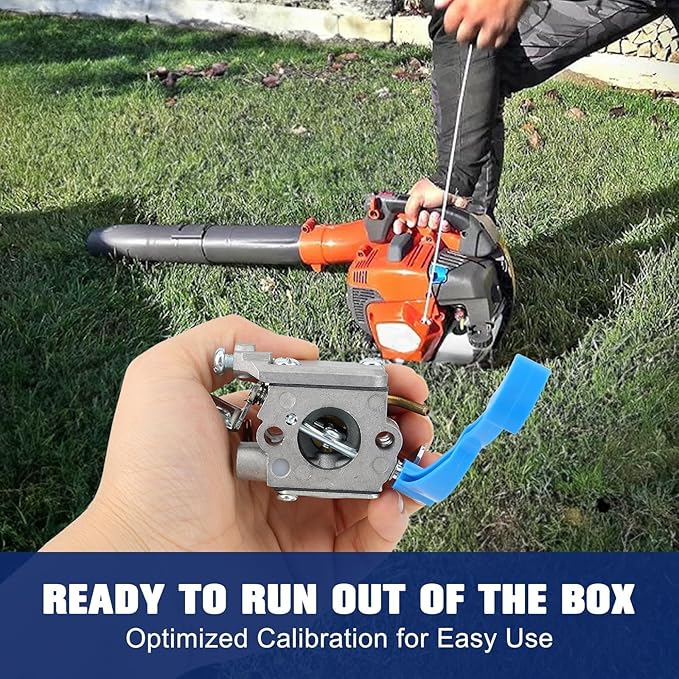 Powtol 125B 125BX 125BVX Carburetor Kit for Husqvarna 125B 125BVX 125BX Handheld Leaf Blower Parts Replace 590460102 545081811 ZAMA C1Q-W37 581798001 with 125B Air Filter Primer Bulb Kit
