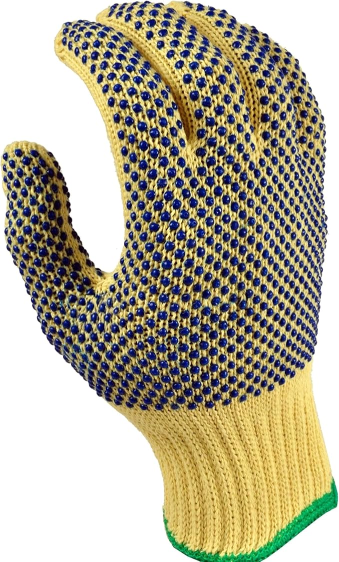 G & F Products 1670L Yellow Kevlar Knit Cut Resistant Work Gloves, Protective Gloves to Secure Hands From Scrapes, Cuts In Kitchen, Wood Carving, Carpentry & DEA