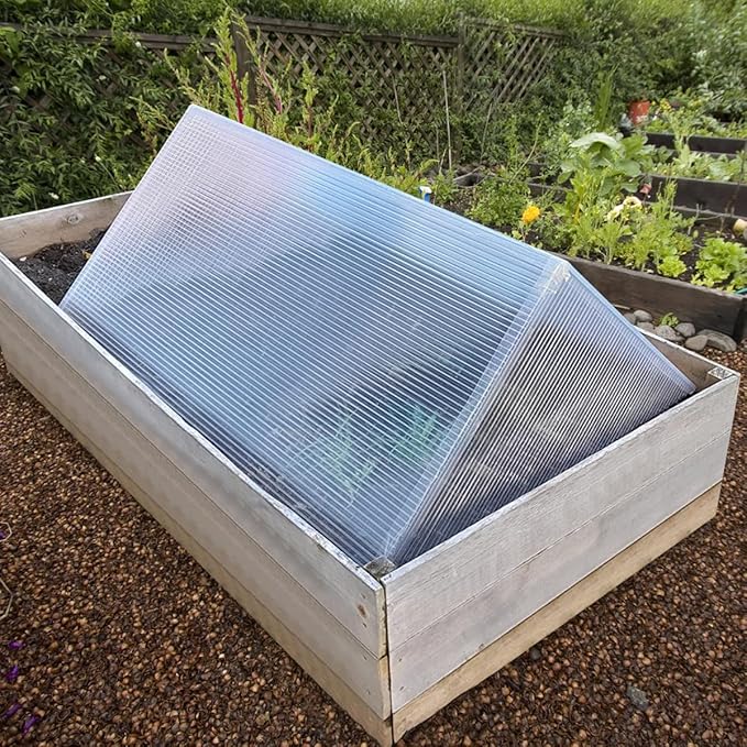 DGSL 14 Pcs Polycarbonate Greenhouse Panels, 4' x 2' x 0.32'' Twin-Wall Panels, Polycarbonate Sheet for All Weather Outdoor Garden and Greenhouse Covering