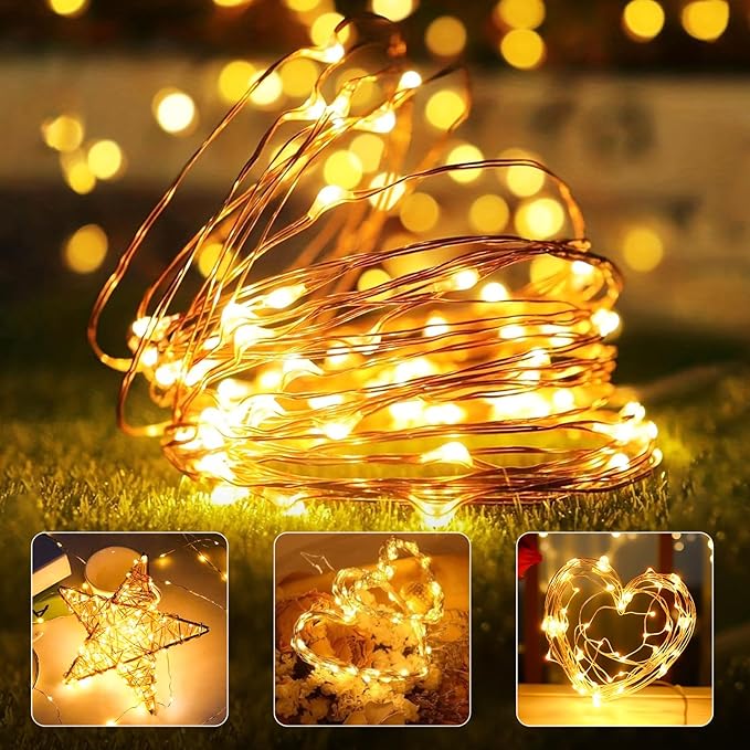 btfarm 10 Pack Fairy Lights with Timer, 10FT 30LED Battery Operated Twinkle Lights Waterproof, Copper Wire Christmas String Lights for Indoor Outdoor Xmas Tree Wedding Party Holiday Decorations