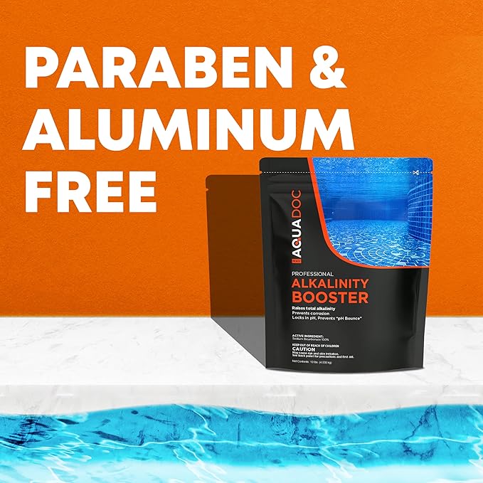MAV AquaDoc Pool Alkalinity Increaser - 10lb - Sodium Bicarbonate Alkalinity Increaser for Swimming Pools - pH Increaser - Pool Chemicals Made in USA