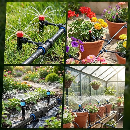 Drip Irrigation System for Garden, 2026 Upgraded DIY Automatic Plant Watering Kit with Push-Fit Connectors, 30 Water-Saving Adjustable Drip Emitters for Yard, Lawn & Greenhouse (100FT)