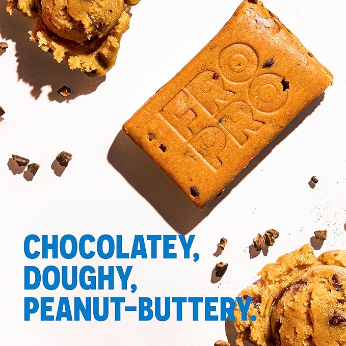 FROPRO Snack Bars - Plant Based Protein Bars, All-Natural, Gluten Free, Dairy Free, & Soy Free, High Protein Bars with Low Calories | Chocolate Chip, 12 Pack