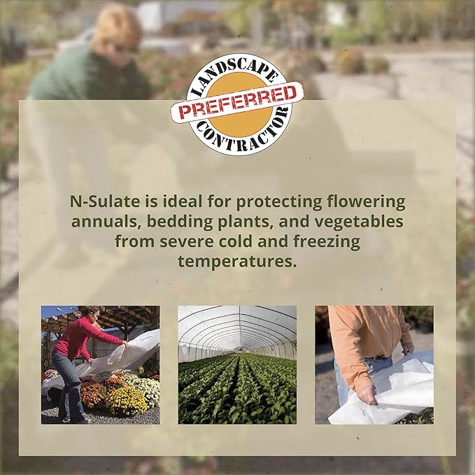 Dewitt 2-Pack N-Sulate Plant Cover Fabric 1.5 oz, 12 x 250 Feet – Frost Cloth Blanket for Vegetables, Flowers, Fruit Trees, Tomatoes, Raised Garden Beds, and Outdoor Winter Freeze Protection