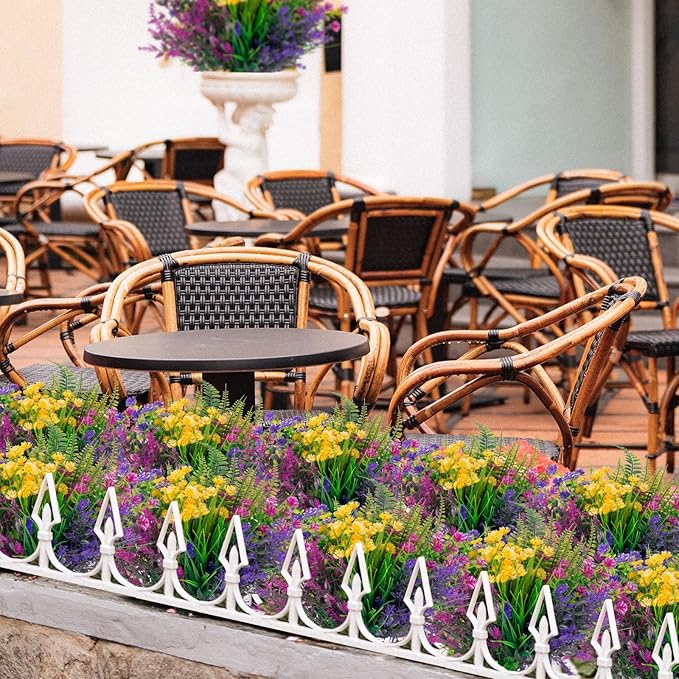 XEOLIAN 20 Bundles Artificial Flowers Outdoor No Fade UV Resistant Fake Plastic Flowers Faux Plants for Garden Patio Porch Window Box Home Wedding Farmhouse Hanging Décor