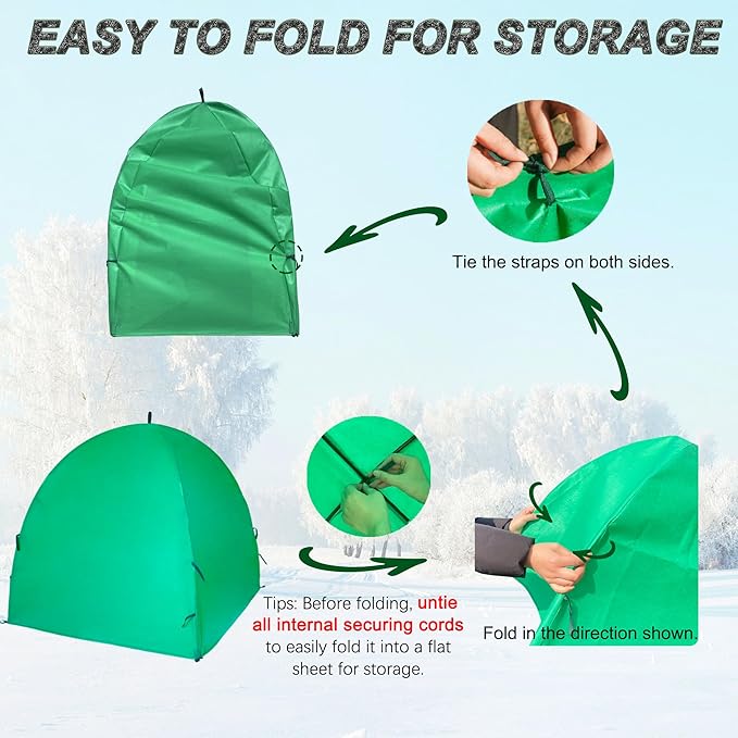 59″*59″*60″ Large Winter Plant Warm Covers with Air Hole for Raised Bed- Warm Tent Freeze Protection Humidity Domes for Germination, Seedling Propagation Protecting Plants from Animals