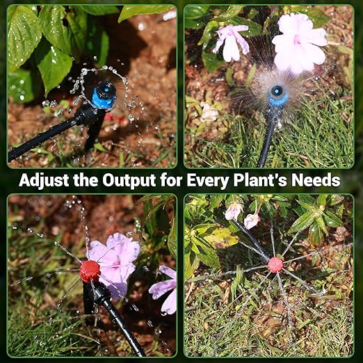 Drip Irrigation System for Garden, 2026 Upgraded DIY Automatic Plant Watering Kit with Push-Fit Connectors, 30 Water-Saving Adjustable Drip Emitters for Yard, Lawn & Greenhouse (100FT)