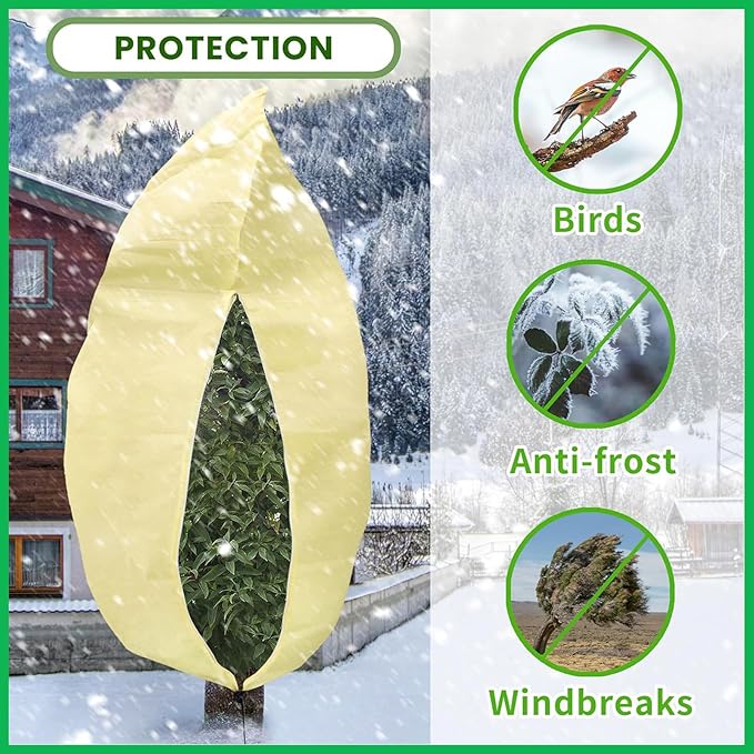 BATULU,Plant Covers Freeze Protection,47.2 X 70.8 Inchesplant Covers for Winter, 2-Packwinter Garden Plant Protectionreusable.