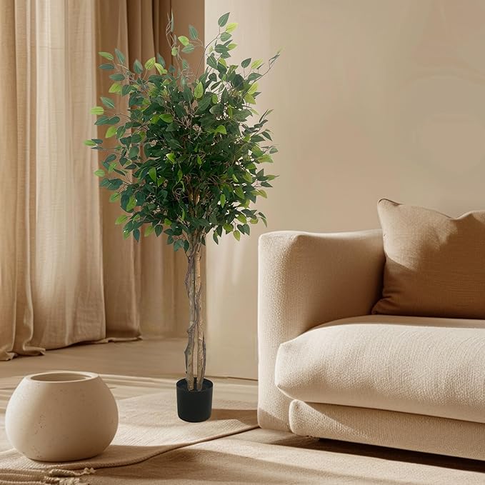 XBrand 63-Inch Artificial Ficus Tree