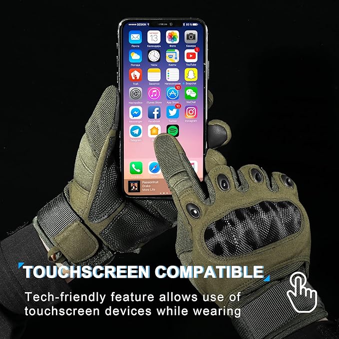 WTACTFUL Tactical Gloves for Men Touchscreen Airsoft Paintball Motorcycle Gloves