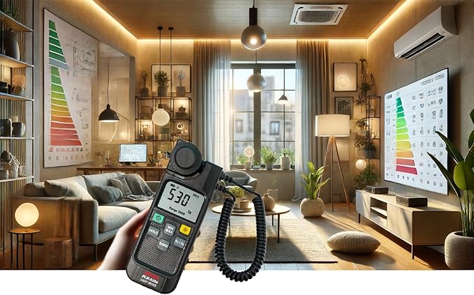 TECPEL DLM-530A Digital Light Meter High-Precision Illuminance Measurement 0.0~19990 Fc / 0.0~199900 Lux