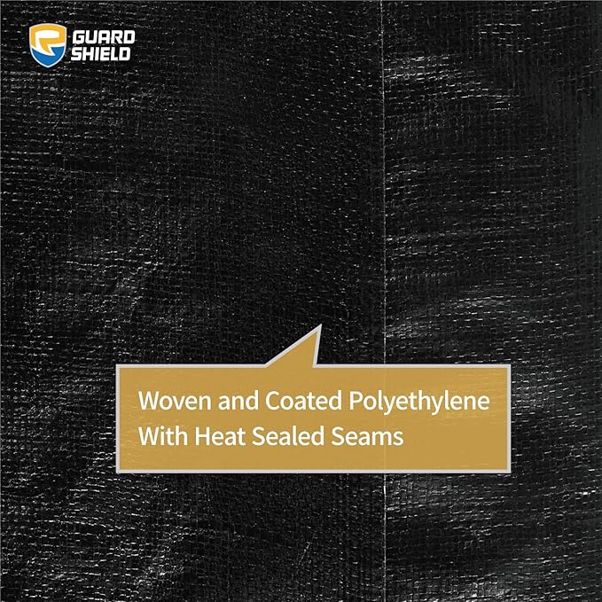 GUARD SHIELD Round Tarp Waterproof Heavy Duty Black 18 Feet Cover Outdoor Inflatable Pool Ground Cloth Tarps for Under Pool