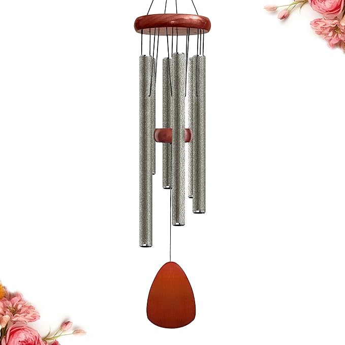 Bursvik 28" Wind Chime for Mothers Day, Decorative Wind Chimes for Outside, Memorial Windchimes Remembrance Gift for Women Mom Grandma, Metal Wind Chimes Outdoor Decor for Garden Patio Zen(Copper)
