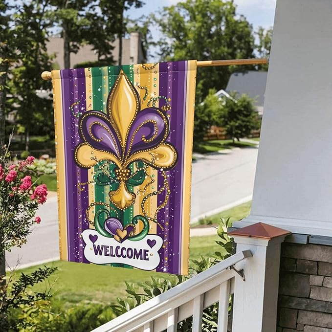 Metal Decoration Garden Flag 12x18 Inch Double Sided All-Weather Polyester Outdoor Flag For Patio Lawn Yard And Garden Welcome Decor
