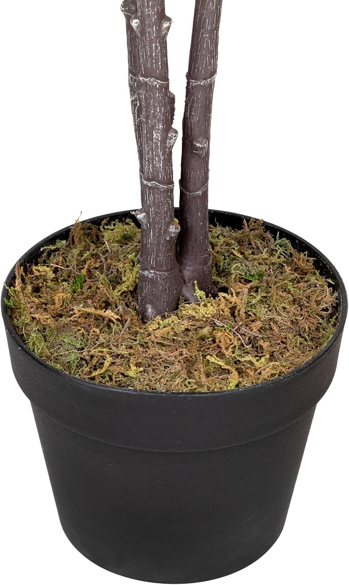 Northlight 51" Artificial Green and Brown Potted Rubber Plant