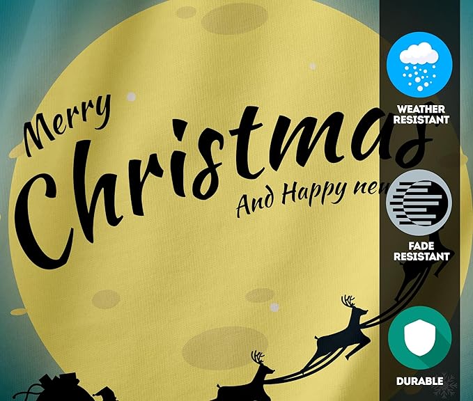 AGAS Merry Christmas Garden Flags 12 x 18 Inch , Christmas Tree, Small Christmas Garden Flags for Outside, Holiday Yard Flag, Outdoor Yard Small Vertical 200D Nylon, Gifts For Families Friends - No