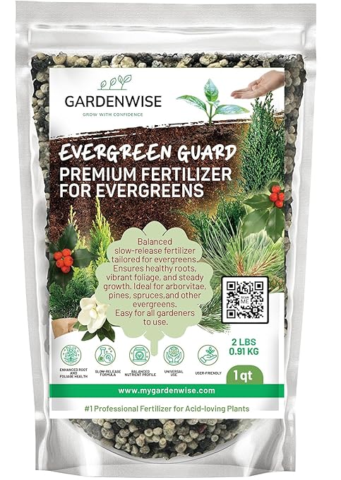 Evergreen Fertilizer – All-Purpose Granular Plant Food for Outdoor Trees and Shrubs, Azaleas, Magnolias, Pines & Arborvitae – Slow-Release Formula (12 oz)