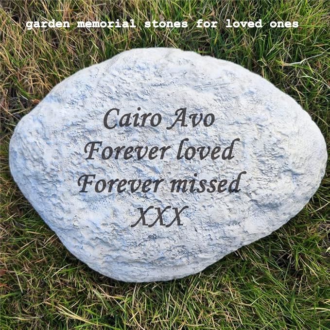 Personalized Decorative Garden Stones Engraved with Any Message, Indoor or Outdoor Welcome Stones Memorial Stones Grave Stones Tombstones for Housewarming Memorial Gifts Special Day Gifts,11"X8"