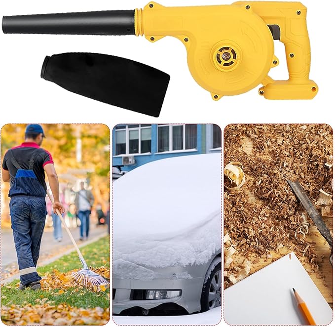 Handheld Leaf Blower | Electric Powerful Vacuum,Cordless Portable Air Duster - for Construction Site, Garden, Home, Lawn Care, Outdoor, BBQ, Car Detailing, Patio, Workshop, Gutter