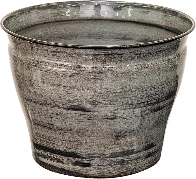 Headwind Glazed Ironstone Vanhorne Collection – 14" Luna Brown Decorative Plant Pot – Lightweight & Triple Coated w/Drainage Flower Pots for Indoor Plants & Outdoor Planter Use by Robert Allen