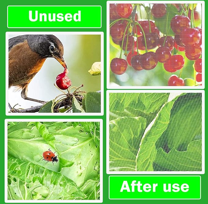 Garden Netting 4ftx10ft Mosquito Netting, Plant Covers Netting for Plant Protecting/Vegetable/Flowers Garden Netting Pest Barrier