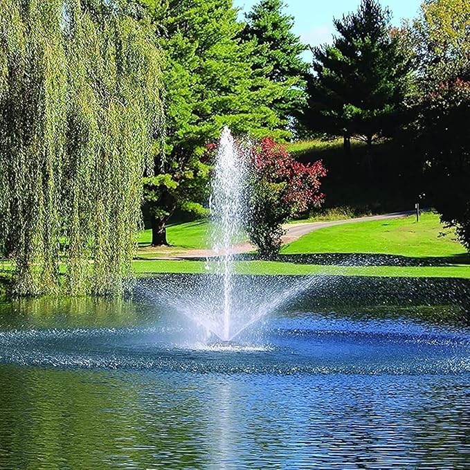 Kasco 3/4 HP J Series Decorative Fountain - 120V with 100 Ft Electric Power Cord | Pond and Lake Fountain | Efficient Pond Aerator Outdoor