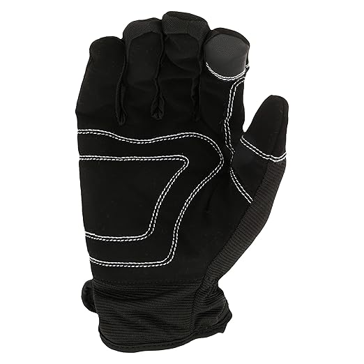 West Chester High-Dexterity Lined Men's Work Gloves, PosiTherm Lining, Winter Weather Gloves, Touch Screen Capable, Black, Large, (96156BK-L)