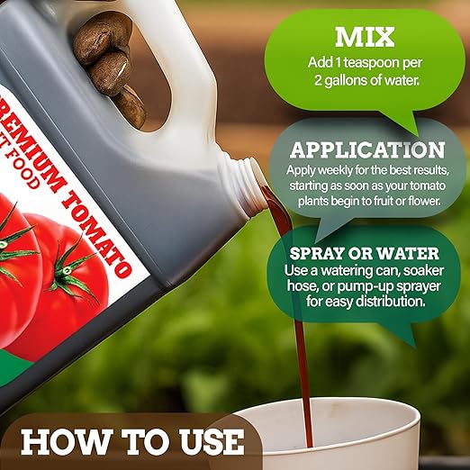 PlantVantage Concentrated Tomato Plant Food – Liquid Fertilizer with Humic Acid & Zinc, Liquid Plant Food Supporting Strong Roots, Bigger Blooms & Higher Yields, Easy Root Feed or Foliar Spray – 32 oz