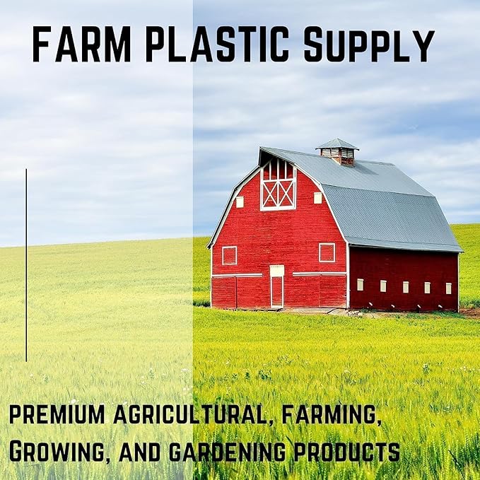 Farm Plastic Supply - String Reinforced 4 Year UV Resistant 10 mil Clear Greenhouse Plastic Sheeting - 4 Year UV Resistant Polyethylene Greenhouse Film, Hoop House Green House Cover (60' x 75')