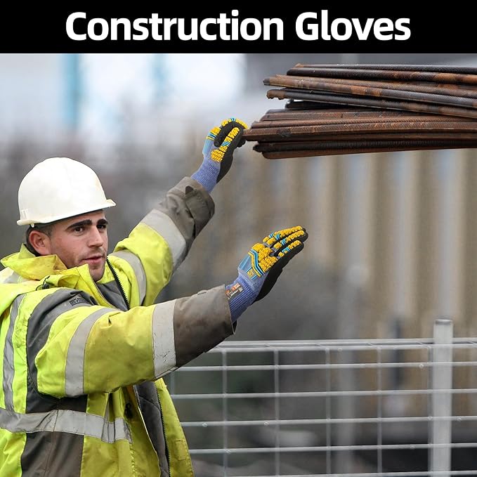 Schwer PRO-SKIN Impact Gloves with ANSI A4 Cut Reistant Protection, Flexible and Comfortable Work Gloves with Grip，Touchscreen, Used for Oil and Gas E&P，Mechanic, Construction, S, PM3900-T