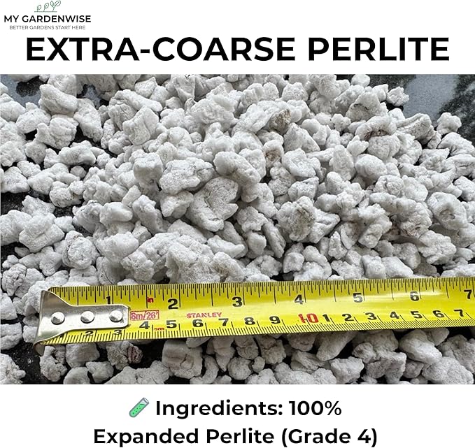 GARDENWISE Perlite for Plants, Extra Coarse Grade 4 Horticultural Perlite, Organic Perlite for Gardening Indoor & Outdoor, Made in USA (20 quarts)