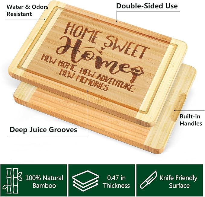 Housewarming Gifts, Engraved Cutting Board House Warming Gif for New Home, New Home Gift Ideas New House Gifts for First Home Apartment, Realtor Closing Gifts for Home Buyers - Home Sweet Home Sign