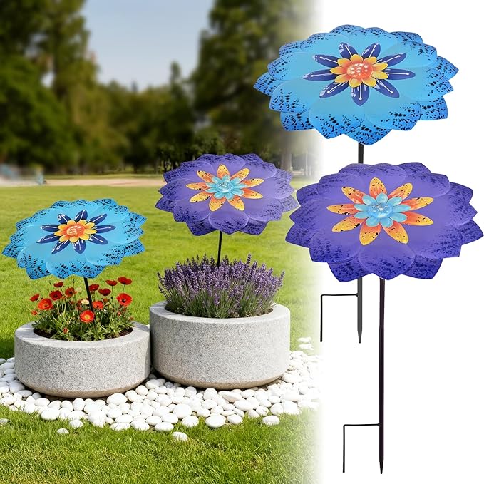Woskailly 2 Pack Metal Plant Umbrella for Outdoor Small Plants, 12 in Garden Shade Disk for Small Potted, Outdoor Sun Shade Cover for Patio Flowers, Defend Plants From Blazing Sun and Rain