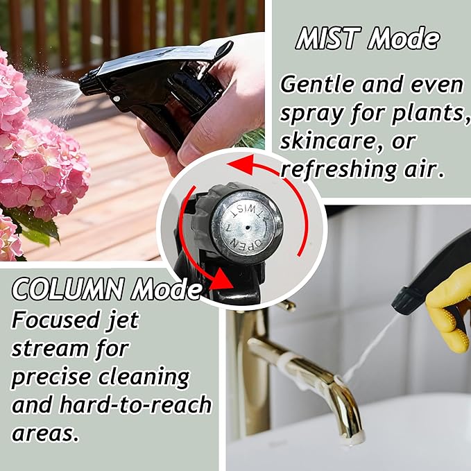 Glass Plant Spray Bottle, 13.5oz Refillable Plant Mister Bottle, Handheld Water Spray Bottle with Adjustable Mist Nozzle for Outdoor Gardening, Indoor Flowers, Cleaning, Hair & Pets Care (Orange)