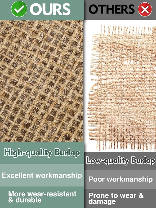 ANPHSIN 40ftx23.6in Natural Burlap Plant Covers Freeze Protection - Winter Frost Blankets Cloth Fabric Roll for Outdoor Bushes Trees Potted Plants Cold Weather