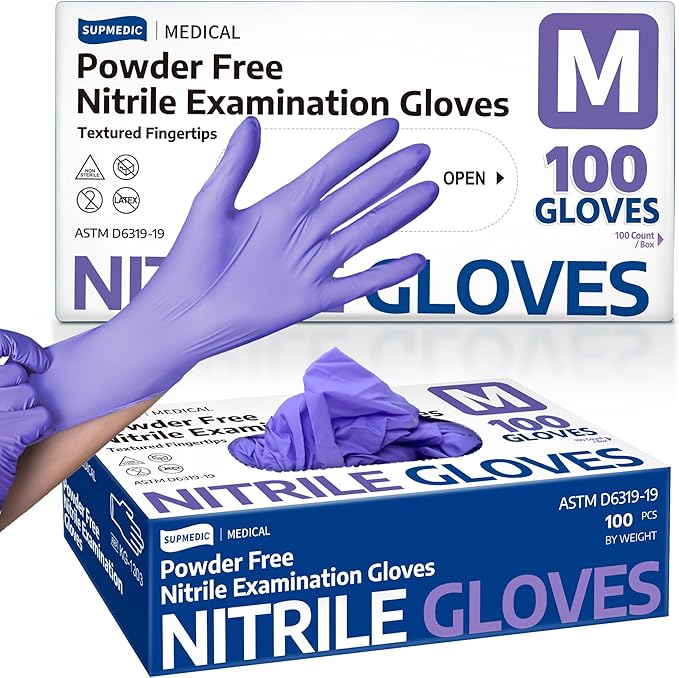 Medical Soft Max™ Nitrile Disposable Gloves, 100 Ct Latex-Free Powder-Free Food Safe Cooking Cleaning Lab Exam Glove