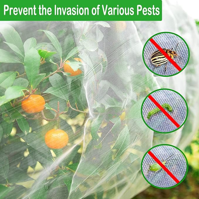 Garden Netting 4ftx10ft Mosquito Netting, Plant Covers Netting for Plant Protecting/Vegetable/Flowers Garden Netting Pest Barrier