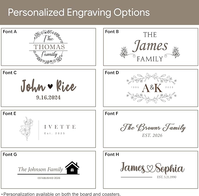 Personalized Charcuterie Board Set, Custom Engraved Marble Acacia Wood Cheese Board with Knife Set, Serving Board for Entertaining, Wedding, Housewarming & Anniversary Gifts