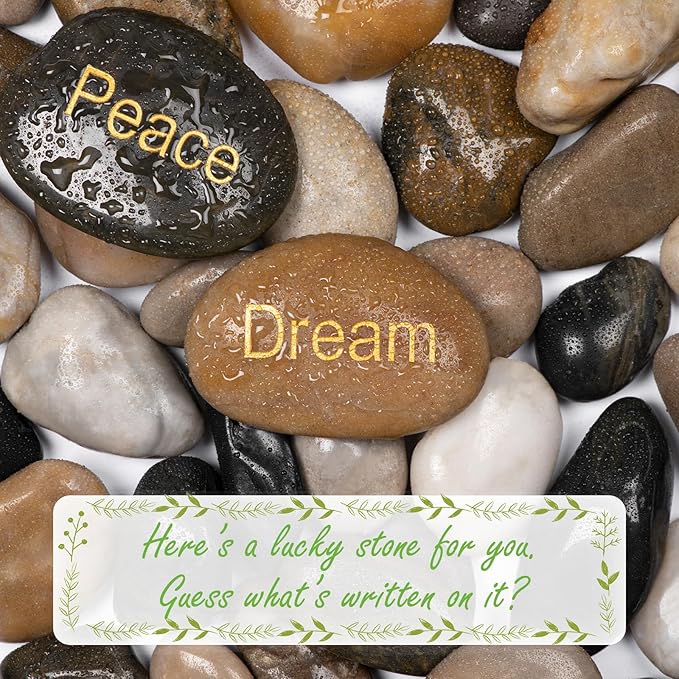 Ausluru 11lbs Mix Natural River Rocks, High-Polished Pebbles for Plants Garden, 1-2 inch Decorative Mix Stones, Ideal for Fish Tank, Vases, Crafting, Home Decor and Garden Landscaping Rocks,Mix