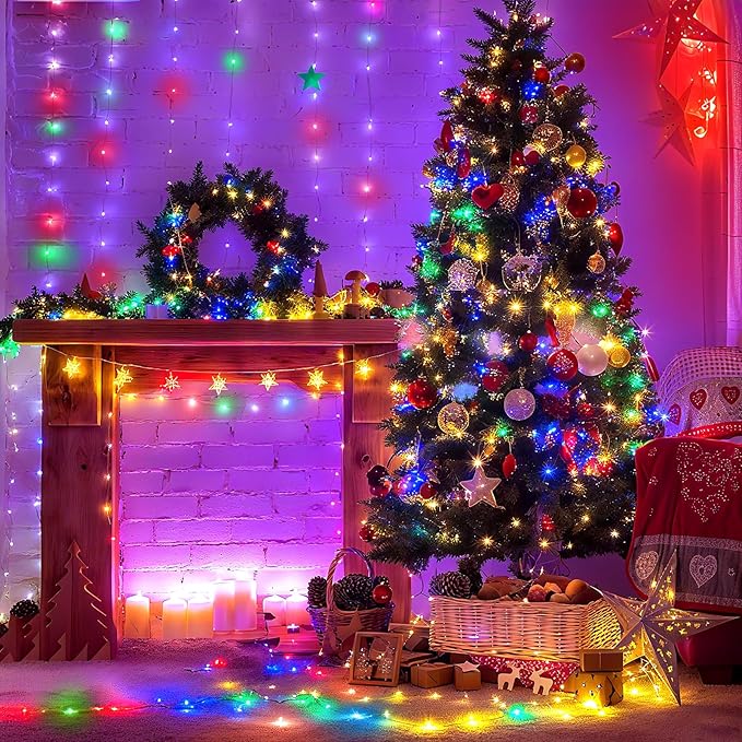 Lakumu 12 Pack Fairy Lights Battery Operated String Lights -7FT 20LED Fairy Lights Silver Wire Firefly Starry Moon Lights for DIY Decorations Party Wedding Centerpiece Table Decor Multicolor