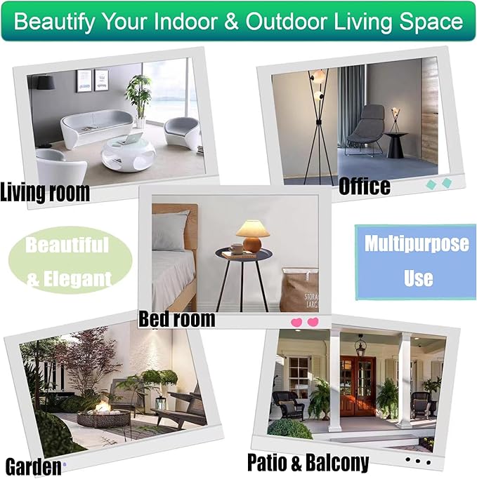 ZEECER Plant Stand, 20'' Tall Plant Stand Indoor Outdoor, Rust-proof Small Patio Table Round Metal Side Table, Multi-role Plant Stool Small Outdoor Side Tables for Patio Garden Home Decor