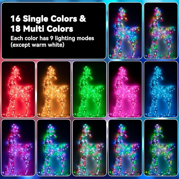 LitHome Led Christmas Fairy Lights Plug in, 200LED 66FT Color Changing Fairy Lights with Remote, 9 Modes Led Christmas Lights Indoor, Easter Pastel Fairy String Lights Twinkle for Party Easter Decor