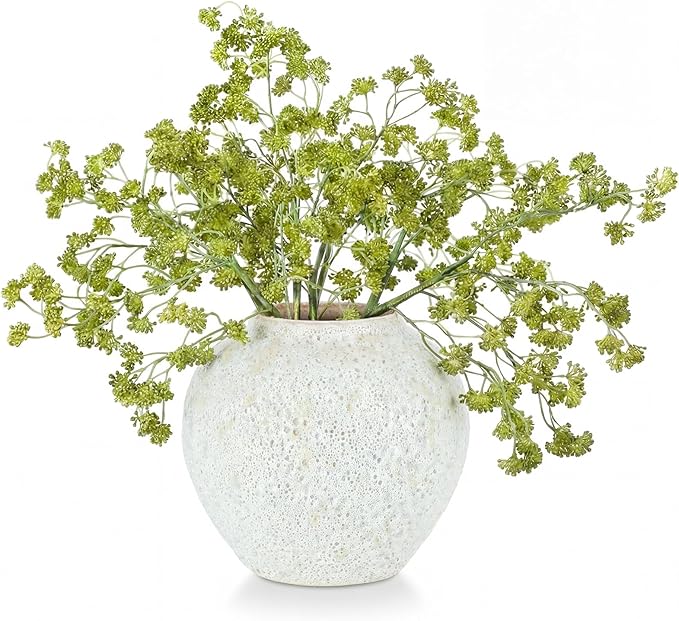 3 Pcs Green Faux Berry Stems Artificial Dusty Sedum Berry Stems Picks Branches Faux Spray for DIY Holiday Farmhouse Home Mantel Harvest Decorations (32 Inch)